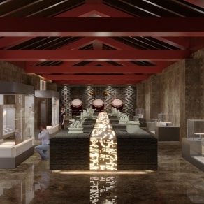 新中式博物馆3D模型下载